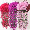 Hanging Artificial Silk Morning Glory Imitation Flower Vine Wedding Garden Decor Fake Plant Vibrantly Color Flower Wall Decor
