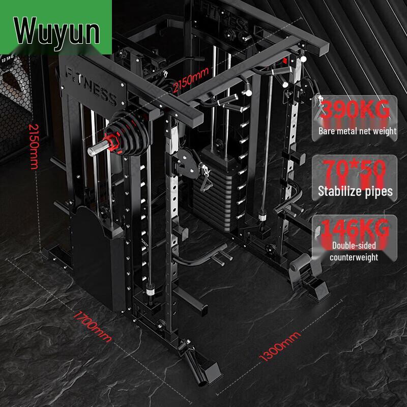 Wujun Multi-functional Home Smith Machine Squat Rack