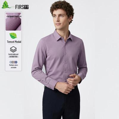 FIRS Men's Tencel Modal Wrinkle-Free Long-Sleeve Shirt