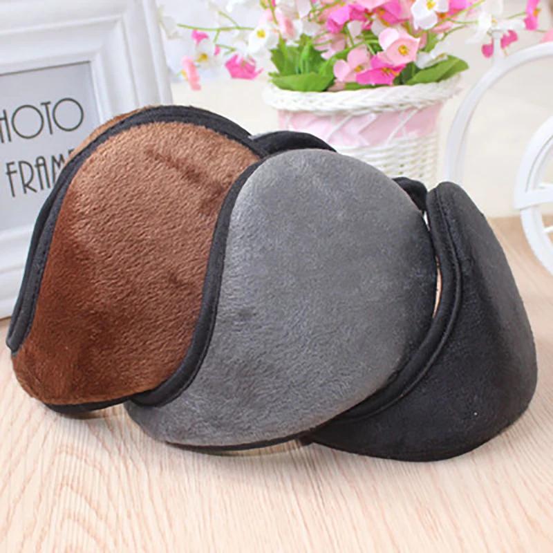Kalınlaşmak Kış Unisex Kulaklık Polar Isıtıcı Kulaklık Sıcak Peluş Kumaş Kulaklık Kapak Earwarmers Kulak Örtüsü Isıtıcı Kulak Koruyucu
