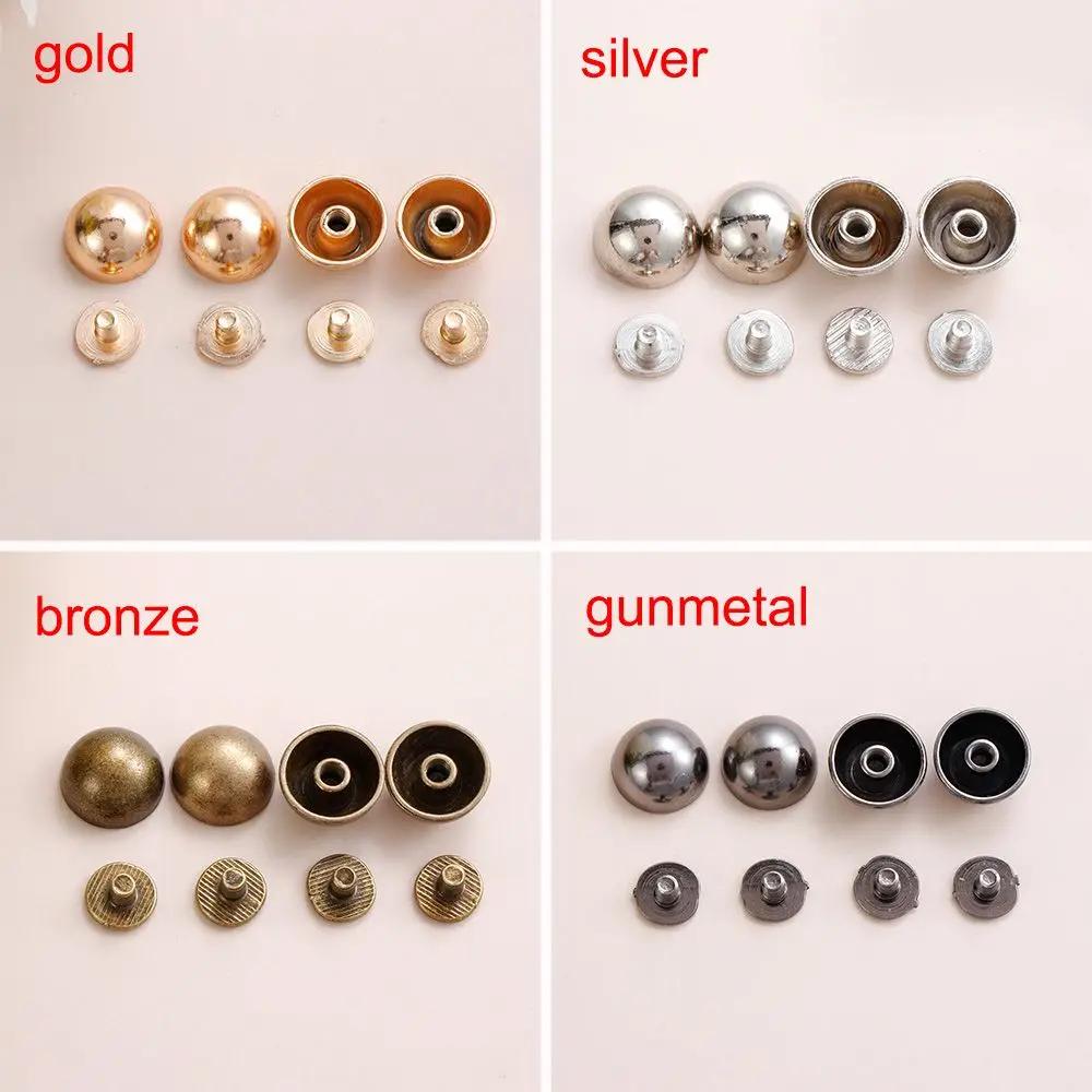 Luggage Craft Leather Craft Clothes/Bag/Shoes Cloth Button Round Head Screws Strap Rivets Solid Nail Bolt Mushroom Dome