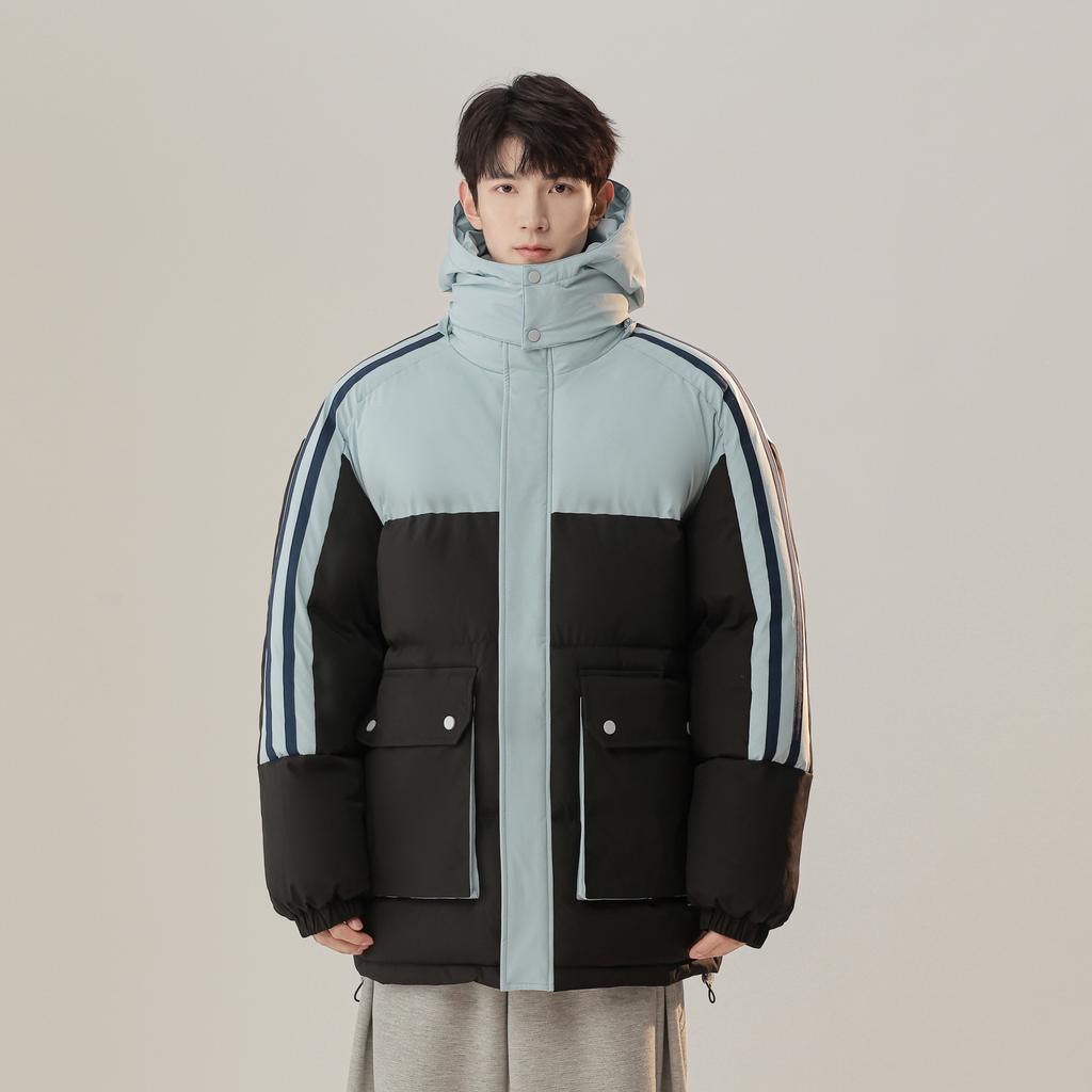 Male Winter Teenager Thickened Waterproof Loose Sports Jacket Versatile Loose