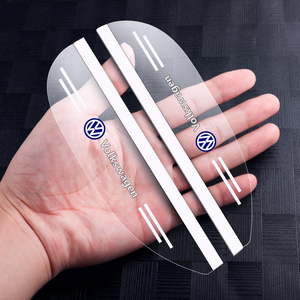 2pcs Car Side Rear View Mirror Rain Eyebrow Visor Auto Accessories Valve Cap For VW Volkswagen Jetta Golf 6 7 CC EOS GTI R32 MK4 zq7