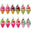 DIY Resin Summer Ice Cream Charms - 8 Colors, 15x28mm - for Bracelets, Necklaces, Keychains, Small Pendants