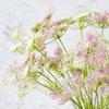 Home Decoration Plastic Artificial Lace Flower Flexible Handmade Lace Flowers Non-fading 3 Heads Lace Flower Bouquet Party