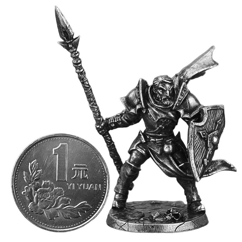 Metal Soldier Action Figure Miniature Model Tabletop Game Desk Decor Toy for Men Home Ornament War Hobbyist Gift Collectible