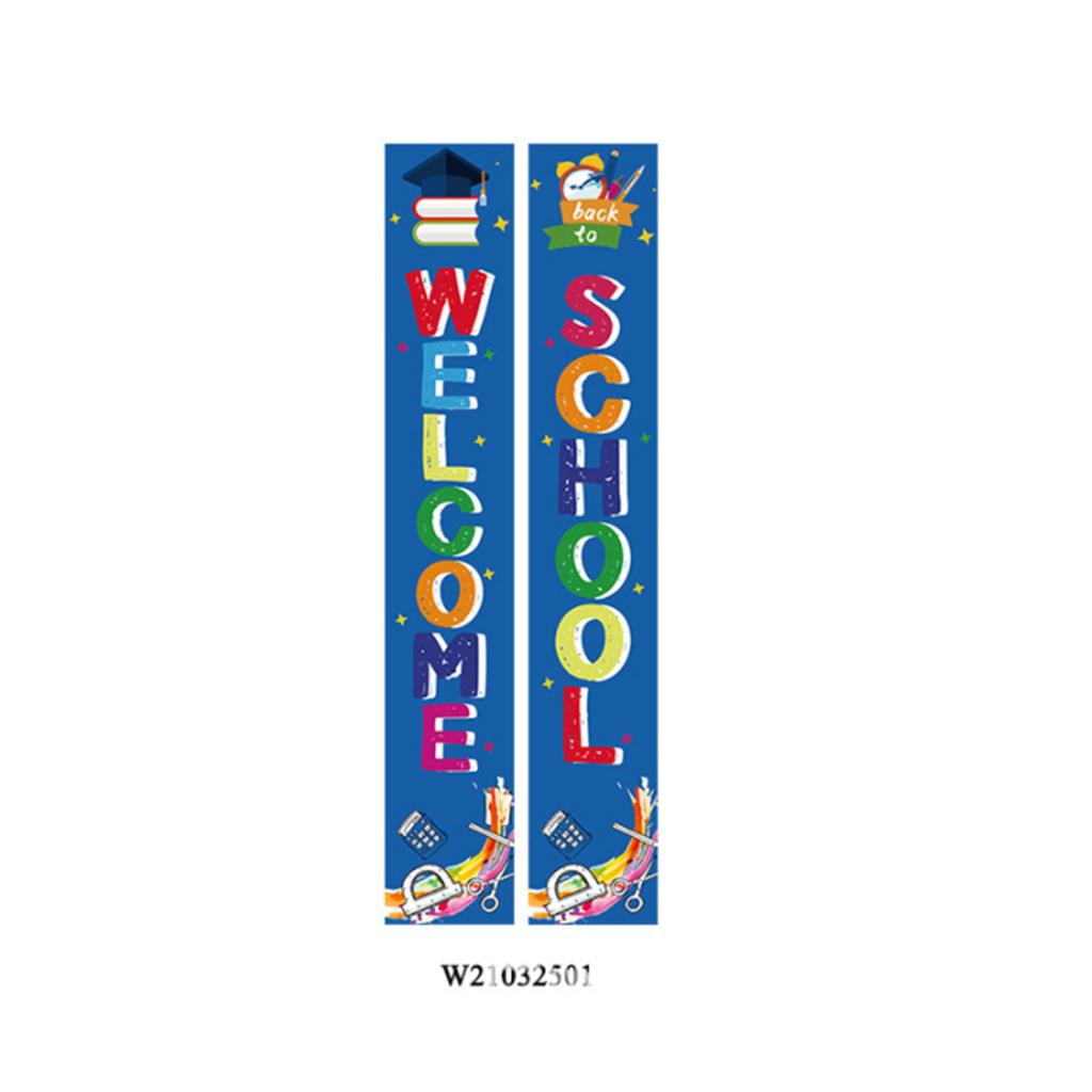 180X30 Opening School Classroom Door Atmosphere Decoration Polyester Cloth Couplet Flag Customization
