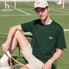 HAZZYS Men's Summer Cotton Round Neck Short Sleeve T-Shirt ASTZE0CBX80