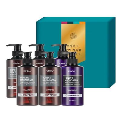 Kundal Hair 6 Holiday Gift Set A Baby Powder Flavor, 1 Set, Korean Popular Cosmetics Set