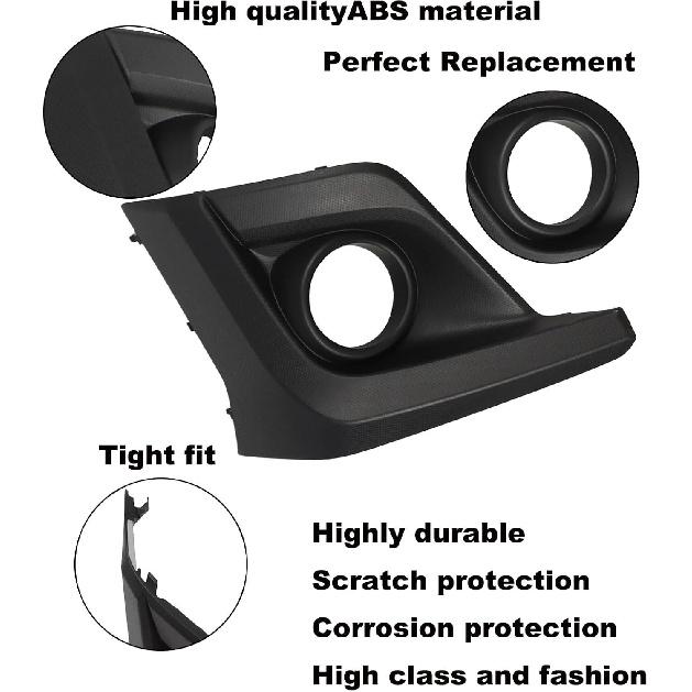 FASTCHE Fog Light Bezel for Subaru Crosstrek 2018 2019 2020 Front Bumper Driving Lamp Trim Cover w/Fog Light Hole Replacement OE # 57731FL092 (RH