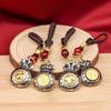 Silver Zodiac Lucky Bag Charms: Handmade Braided Rope Pendants for Prosperity