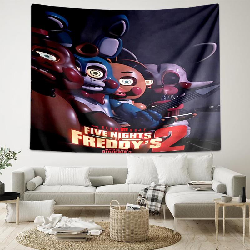 1pc Cartoon Five Nights at Freddys Tapestry, Living Room, Bedroom, Office, Party Decor, Ideal Festive Gift