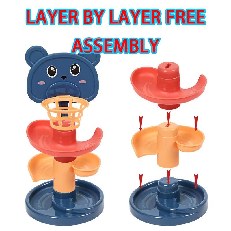 Baby Toy Rolling Ball Tower Montessori Educational Games For Babies Stacking Track Baby Development Toys 1 2 3 Years