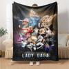 Gaga Poster Print Flannel Blanket High Quality Warm Comfortable Cover for All Seasons Perfect for Gifts Home Decor
