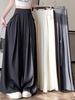 Women's High-Waisted Wide-Leg Skirt Pants - Casual, Loose, and Drapey for Summer Fashion