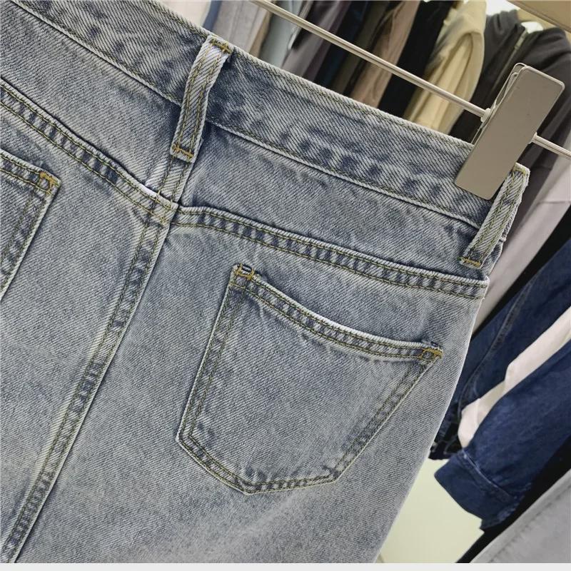 Women's High-Waist A-Line Denim Skirt - Summer 2021 Slim Fit Trend