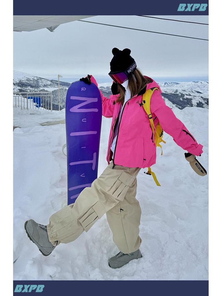 Popular Pitaya Ski Suit: Couple-Style Fleece-Lined Hooded Jacket, Windproof & Waterproof for Ski Resorts