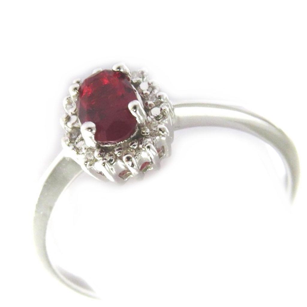 Silver Ring 'Sissi' Red