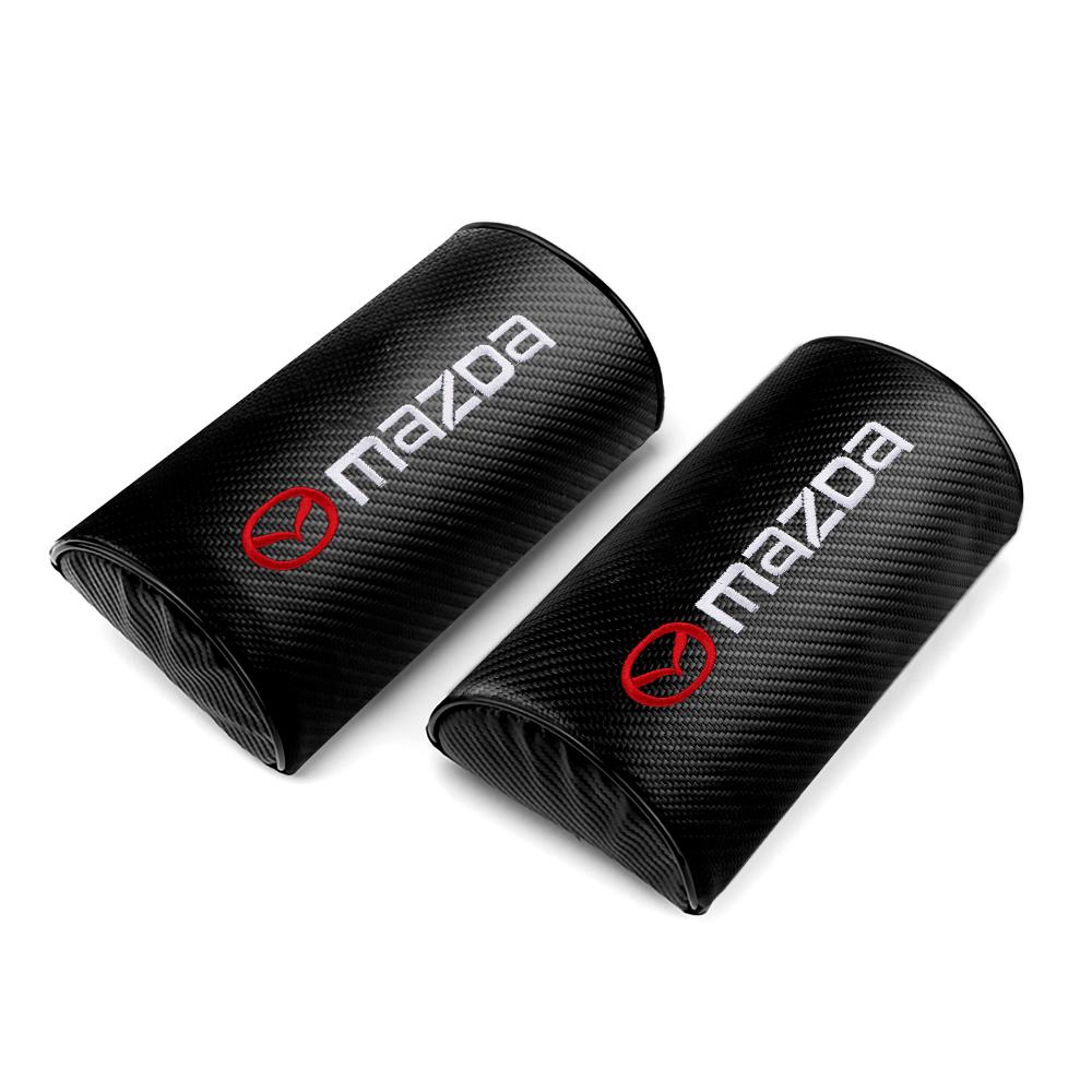 Car Styling Seat Neck Pillow Protection PU Leather Headrest Cushion For Mazda 3 6 MPS CX8 CX3 CX5 Atenza Axela Demio MS RX3 MX5 FF22