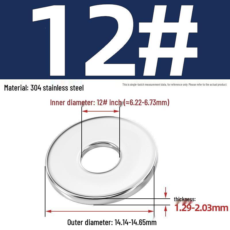 304/316 Stainless Steel Flat & Round Washers Collection