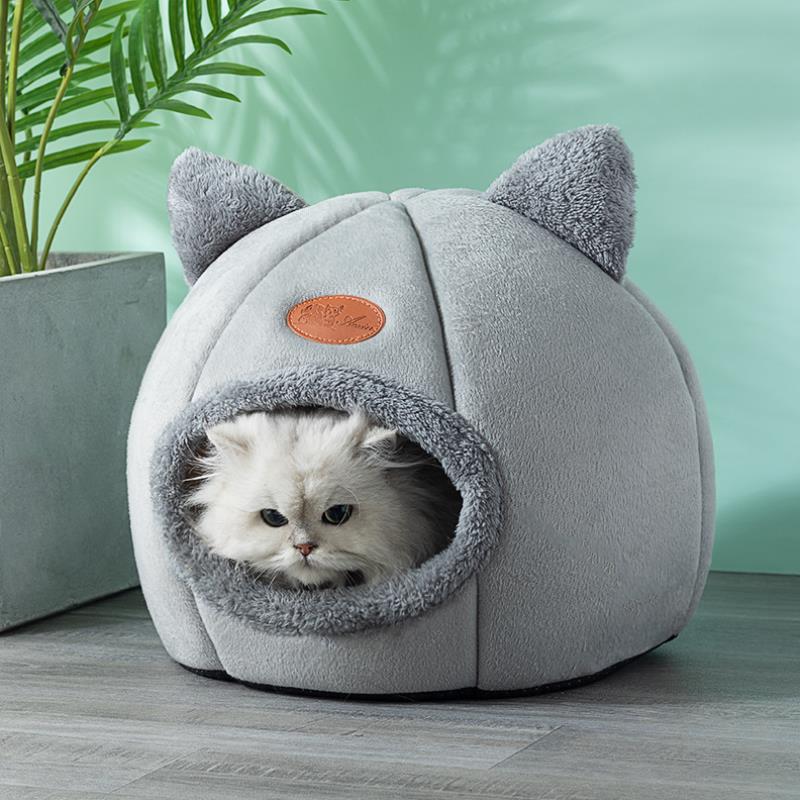 Nuovo comfort per il sonno profondo in inverno Letto per gatti Piccolo tappetino Cestino Prodotti per cani di piccola taglia Tenda per animali domestici Accogliente grotta Nido per interni Cama Gato