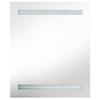 LED Bathroom Mirror Cabinet Glossy Black 50 X 14 X 60 Cm