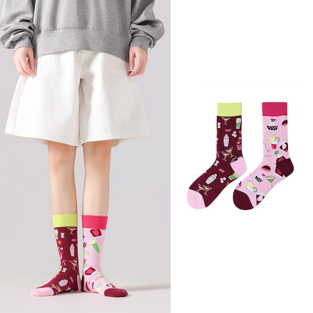 Unisex Trendy Cotton Mid-Calf Socks for Autumn/Winter - Sporty & Casual