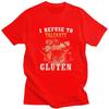 Gluten Intolerant Cat Meme T Shirt for Men Pure Cotton Tshirt Fashion Summer Short Sleeve Tee Shirt Loose Fit Clothing Gift