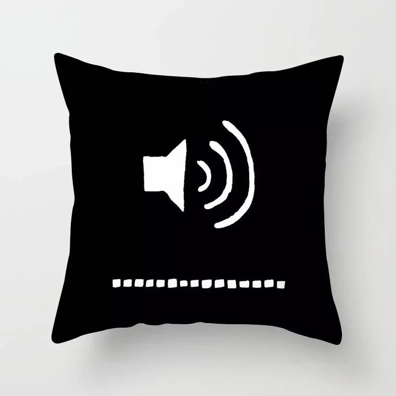 VIKAMA Minimalist Black White Cushion Cover Aesthetic Geometric Print Sofa Pillow Cover Living Room Car Soft Home Decor