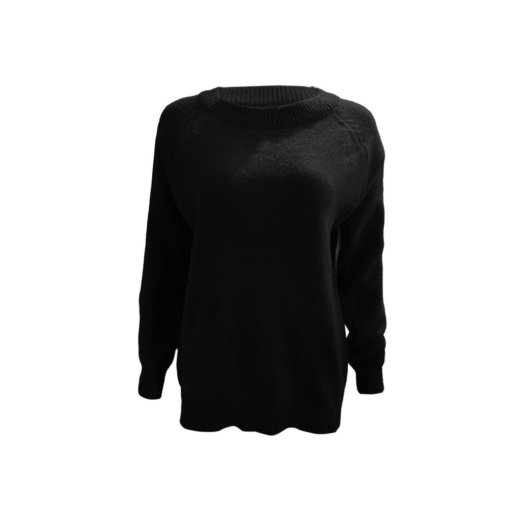 Fashionable Women's Long-sleeved Round Neck Casual Sweater