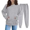 Women's Solid Color Sweatshirt Set (sweatshirt + Sweatpants)