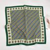 100% Silk Crepe Square Scarf Women Fashion Office Decorative Lace Neckerchief