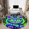 1pc Psychedelic Cat Office Round Area Rug, Indoor Mat Suitable For Office, Under Office Chairs Bedroom Living Room Home Decor, Room Deco, 061