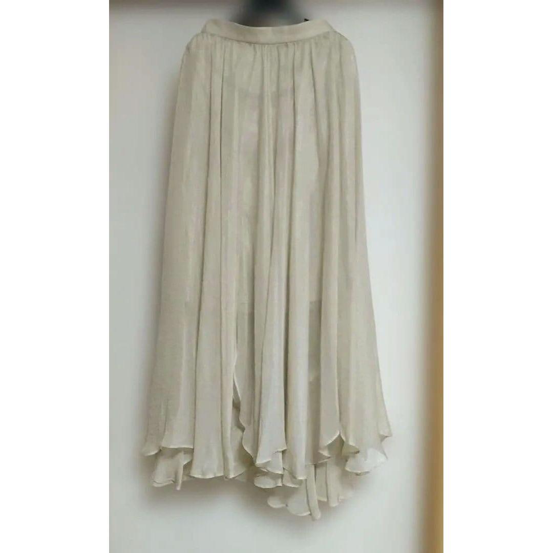 New Lily Brown Shiny Sheer Chiffon Skirt Size 1