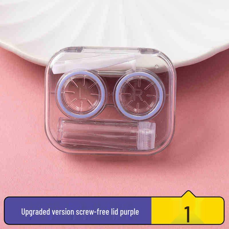 Portable Minimalist Contact Lens Case with Mirror