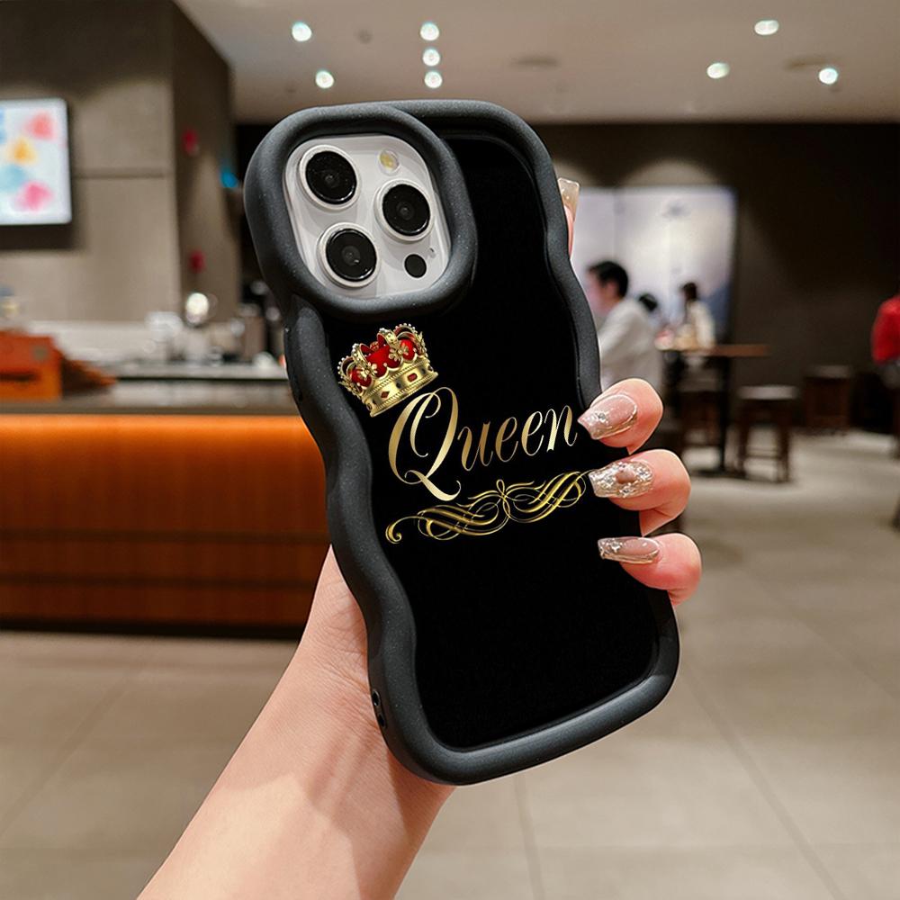 Чехлы для телефонов N84 King Queen Couples Macaron Wavy Edge для iPhone 16 Pro — фото 12