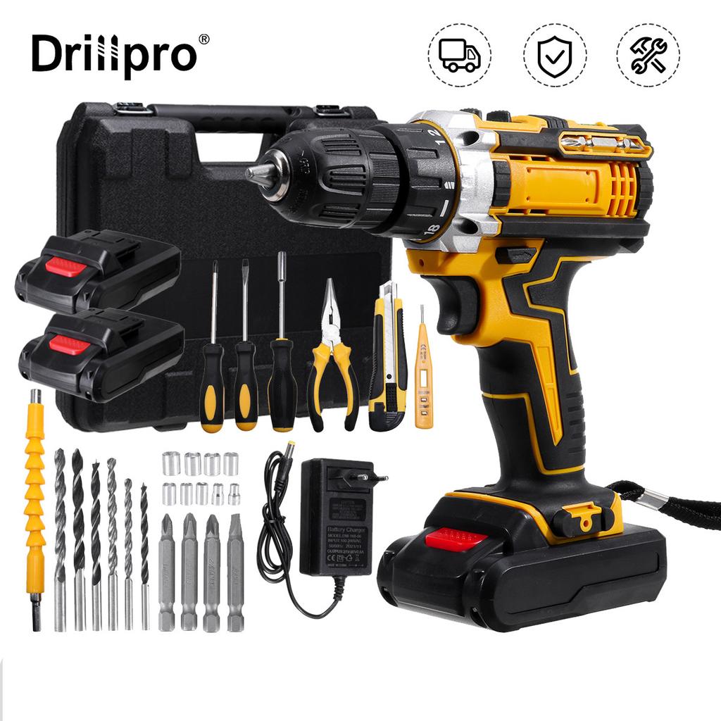 Buy Drillpro 21V Electric Impact Drill Cordless Screwdriver 3 Functions