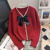Doll Collar Knitted Sweater Women's Autumn and Winter Clothing Thickened New Popular European Cardigan Jacket