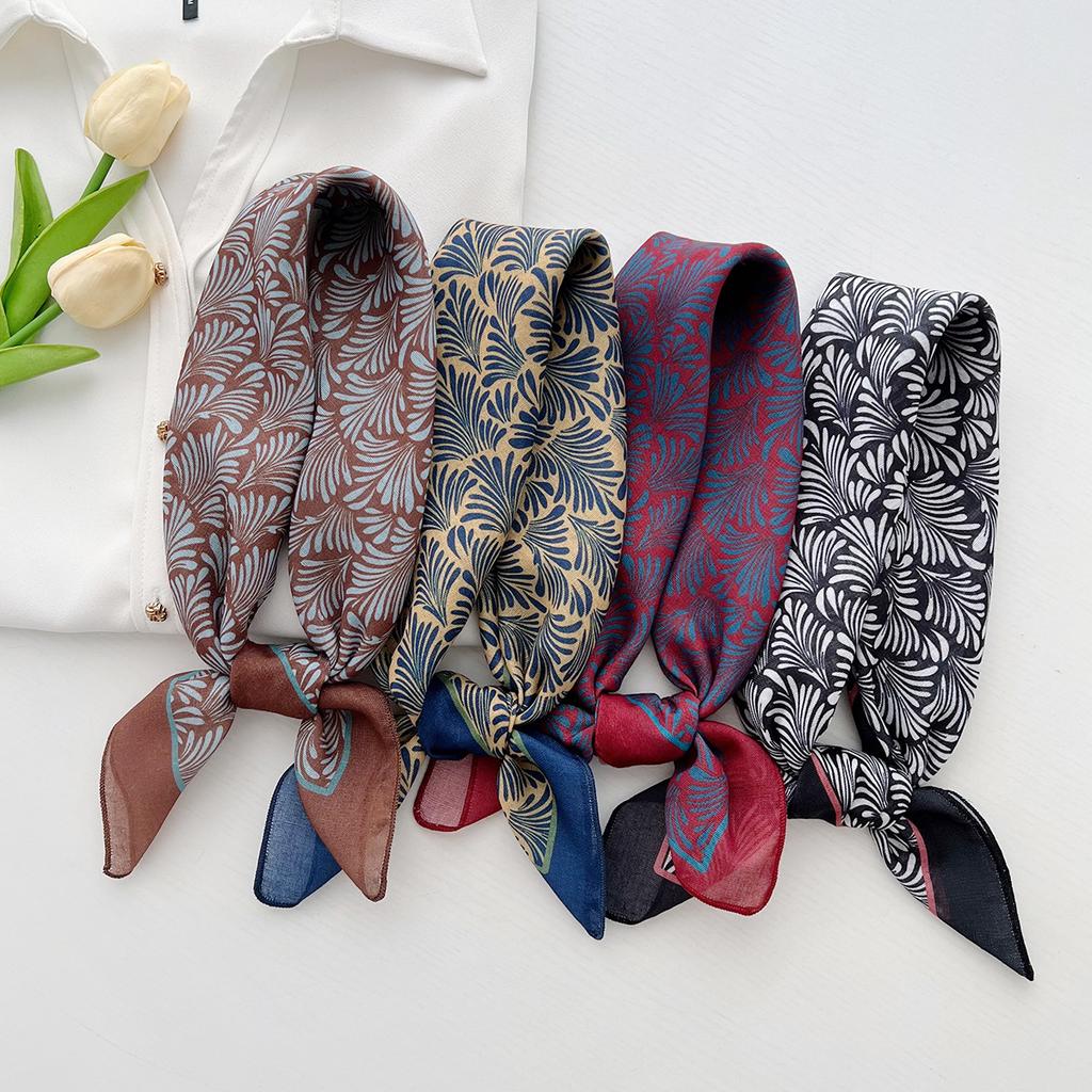 1116 Korean version cotton and linen neck scarf women's multi-functional versatile sunscreen bag head scarf silk scarf literary small scarf accessorie