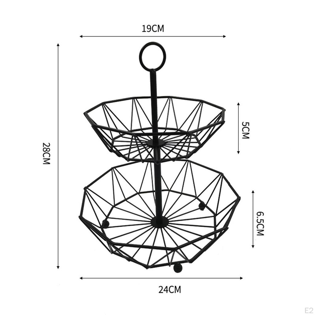 Elegant Iron Fruit Storage Basket for Kitchen and Dining Room Organization