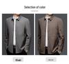 Jaqueta Masculina Casual de Negócios em Seda de Leite para Primavera - Gola Simples Outerwear Juvenil
