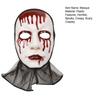 Scary Halloween Masque Realistic Horror Blood Masque Creepy White Cosplay Masque for Halloween Masquerade Party Costume Accessory