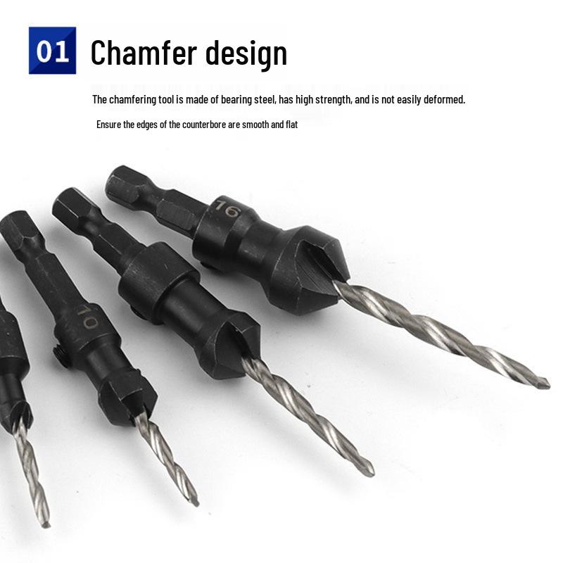 Hexagonal and Tapered Countersink Drill Bits for Woodworking