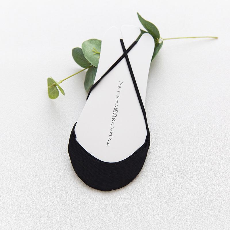 

Ультратонкие невидимые носки-лодочки женские летние нескользящие носки для обуви на высоком каблуке чёрный