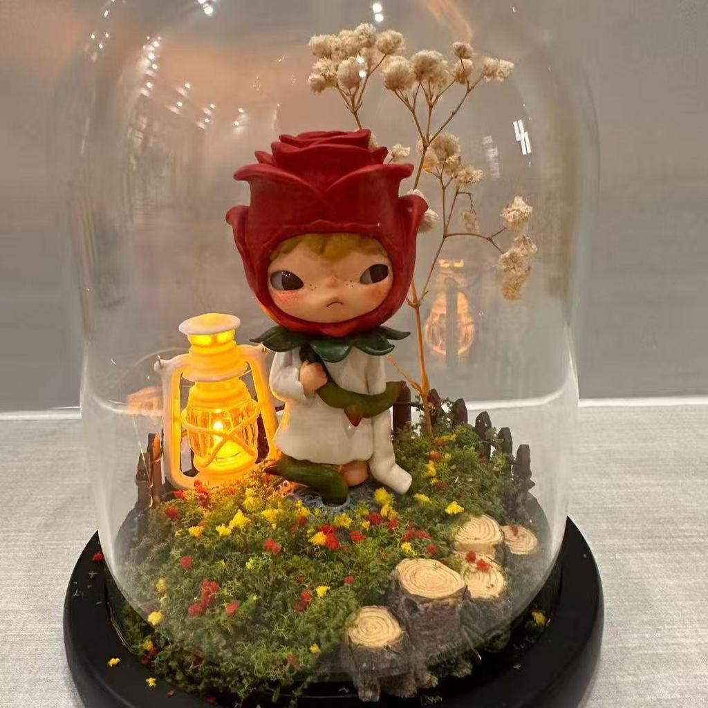 Xiao Ye Rose Aviator Little Prince Panda Pianist Doll Hanging Hand-Painted Ornament