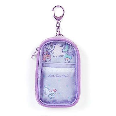 Sanrio Little Twin Stars נרתיק סגול עם מחזיק מפתחות מניילון קומפקטי