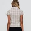Plaid Shirt Temperament Waist Button Cardigan Professional Women Top