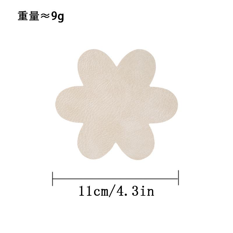 ins spring and summer explosion flower leather placemat thermal insulation waterproof oil-proof thermal insulation mat dining table mat petal coaster