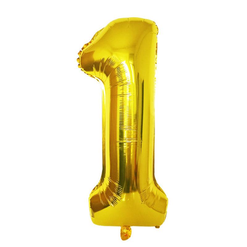 32-Inch Gradient Color Aluminum Foil Number Balloons - US Version