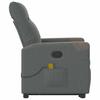 Recliner Chair with Lift Function Dark Gray Fabric